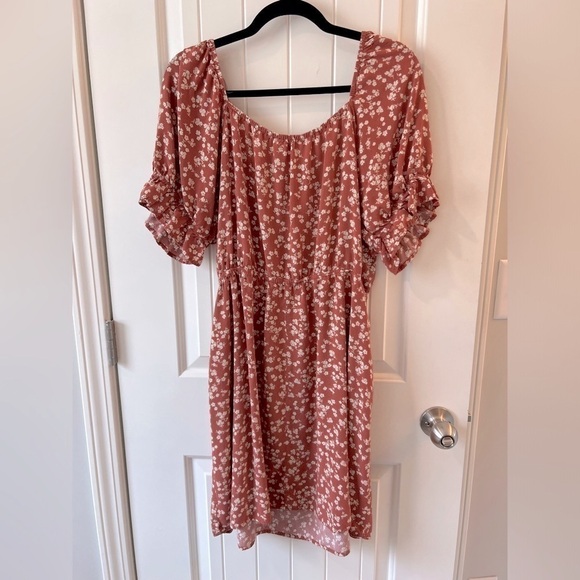 Just Found Floral Rust Dress Size 2X - Picture 2 of 8